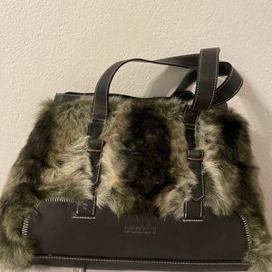 Braccialini Frienze Fur Y2K Vintage Purse Tote Bag Made In Italy